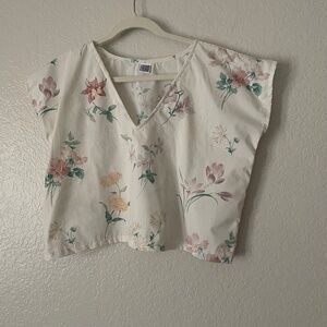 Frond V-Neck Top M/L